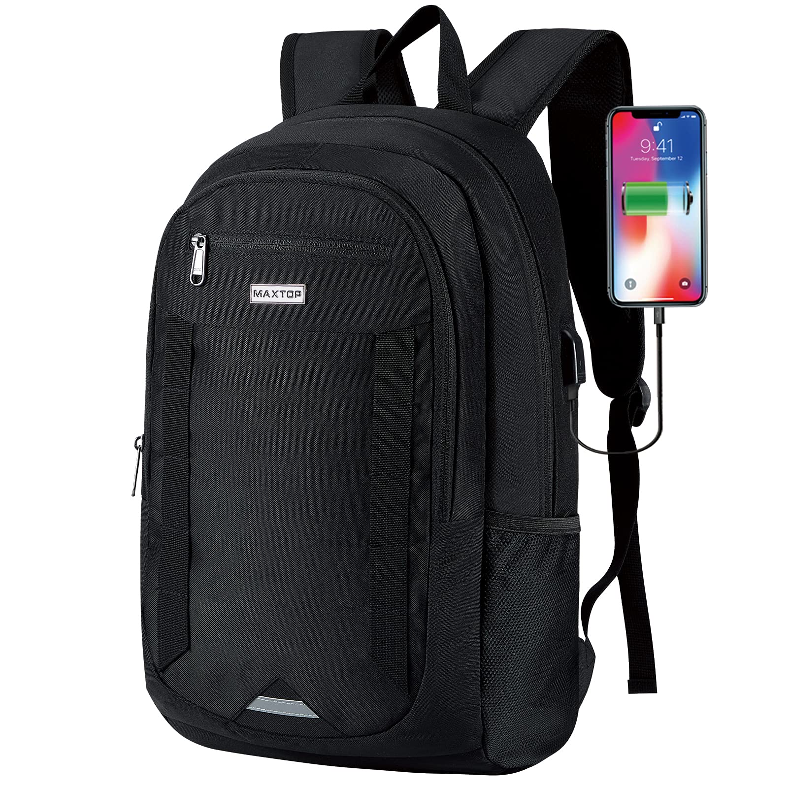 MAXTOP with Computer Charging Backpack Laptop P Backpacks Business USB